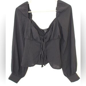 Forever 21 Tie Up Long Sleeve Size Medium